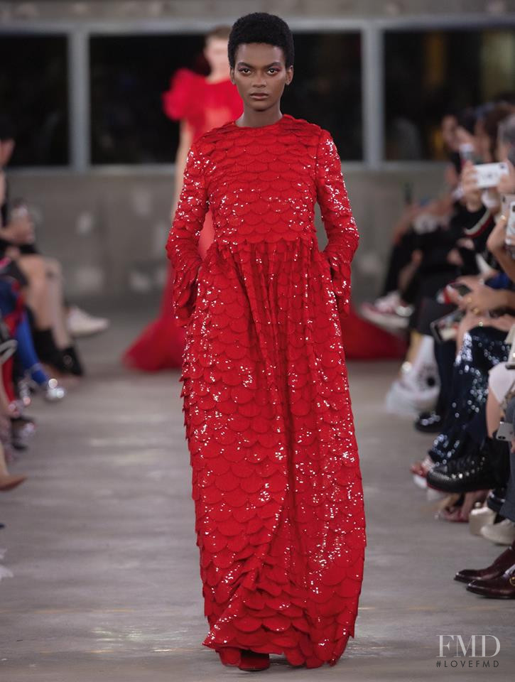 Aube Jolicoeur featured in  the Valentino fashion show for Pre-Fall 2019