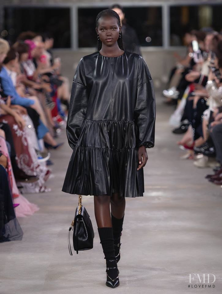 Adut Akech Bior featured in  the Valentino fashion show for Pre-Fall 2019