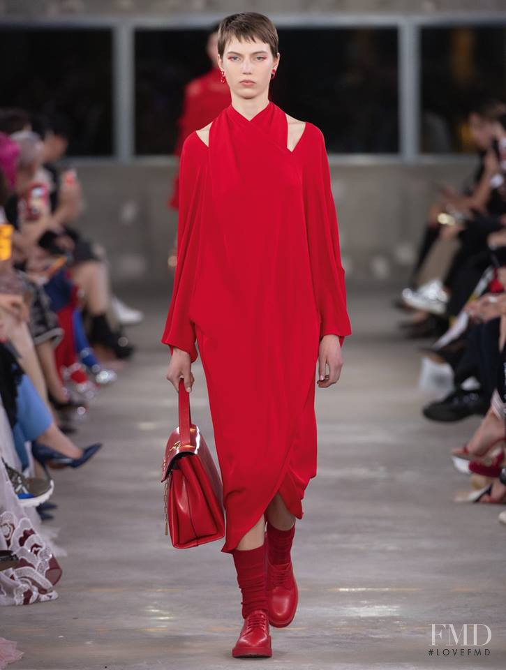 Nikki Tissen featured in  the Valentino fashion show for Pre-Fall 2019