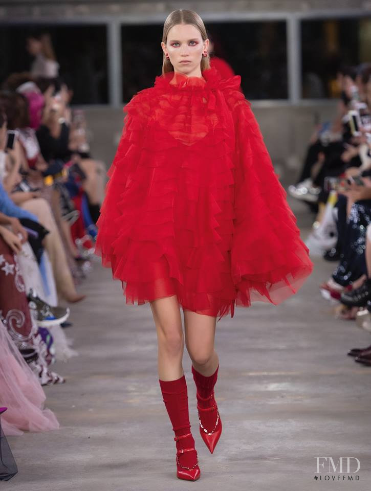 Rebecca Leigh Longendyke featured in  the Valentino fashion show for Pre-Fall 2019