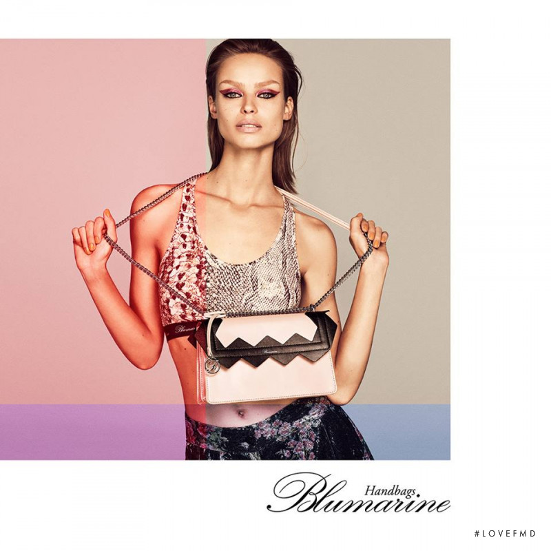 Birgit Kos featured in  the Blumarine advertisement for Spring/Summer 2019