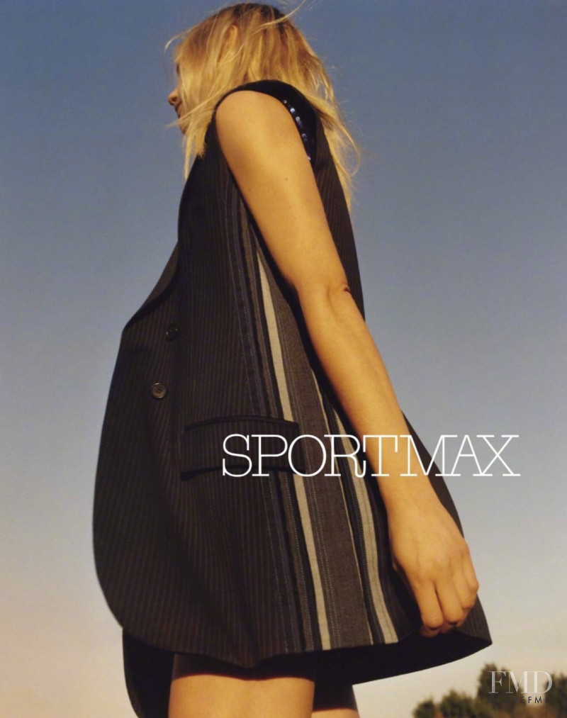 Sasha Pivovarova featured in  the Sportmax advertisement for Spring/Summer 2019