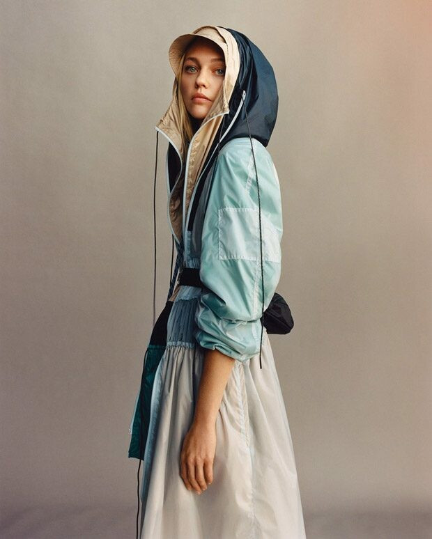 Sasha Pivovarova featured in  the Sportmax advertisement for Spring/Summer 2019