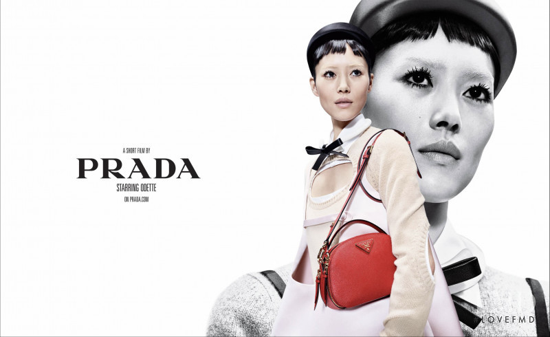 Liu Wen featured in  the Prada advertisement for Spring/Summer 2019