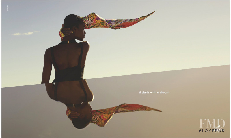 Mayowa Nicholas featured in  the Hermès advertisement for Spring/Summer 2019