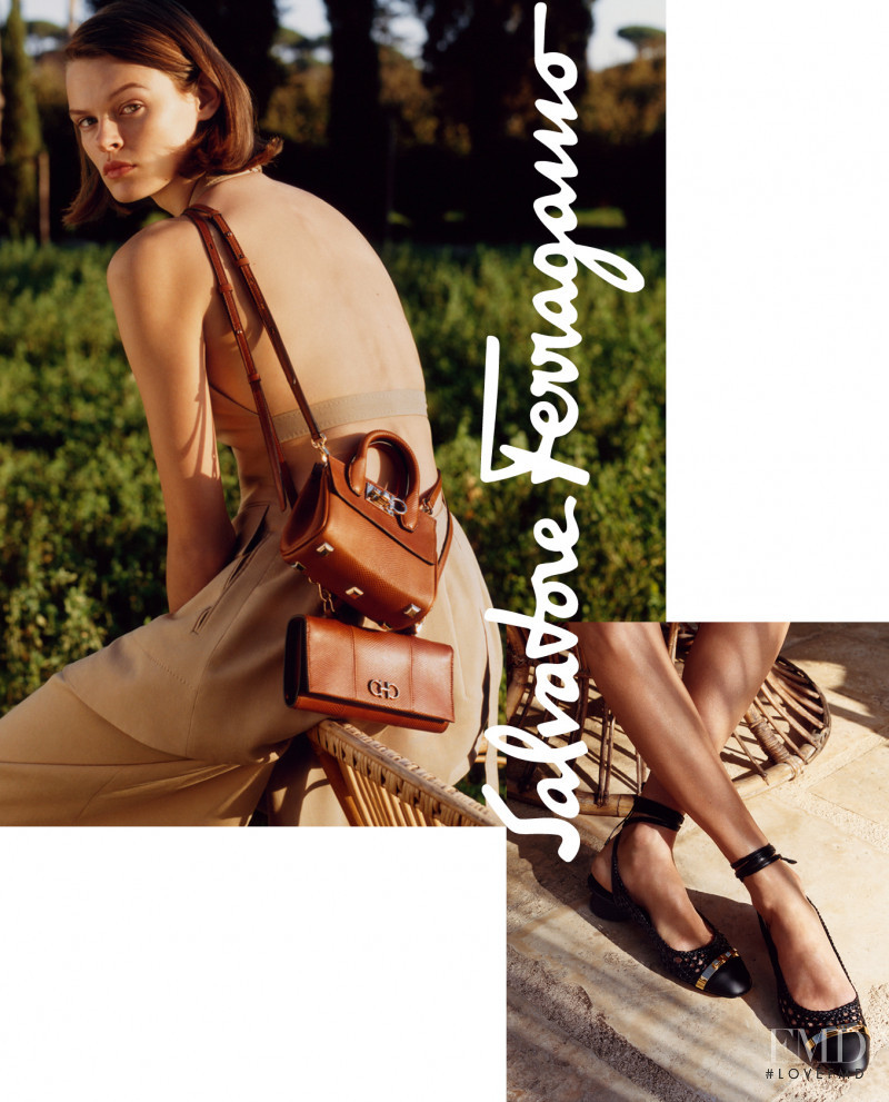 Cara Taylor featured in  the Salvatore Ferragamo advertisement for Spring/Summer 2019