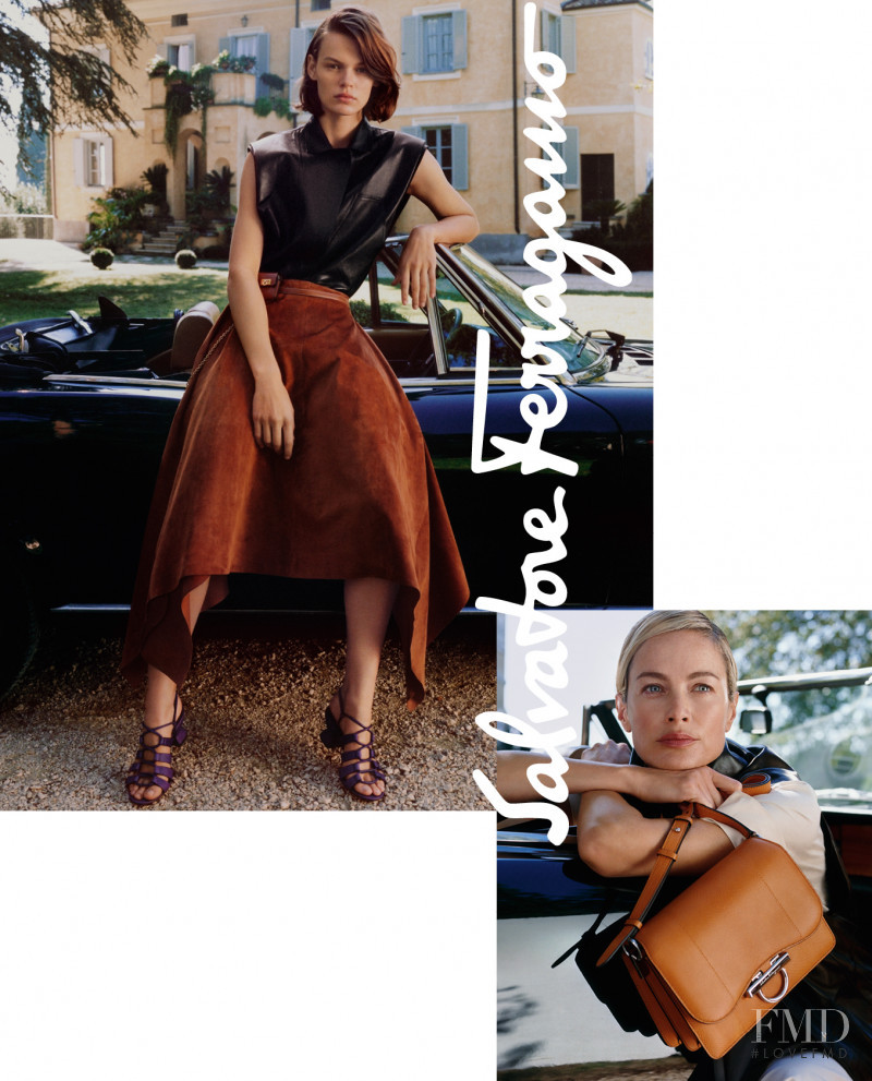 Cara Taylor featured in  the Salvatore Ferragamo advertisement for Spring/Summer 2019