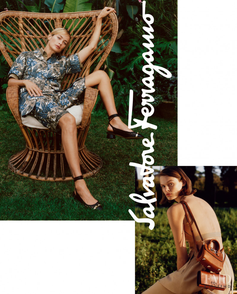 Cara Taylor featured in  the Salvatore Ferragamo advertisement for Spring/Summer 2019