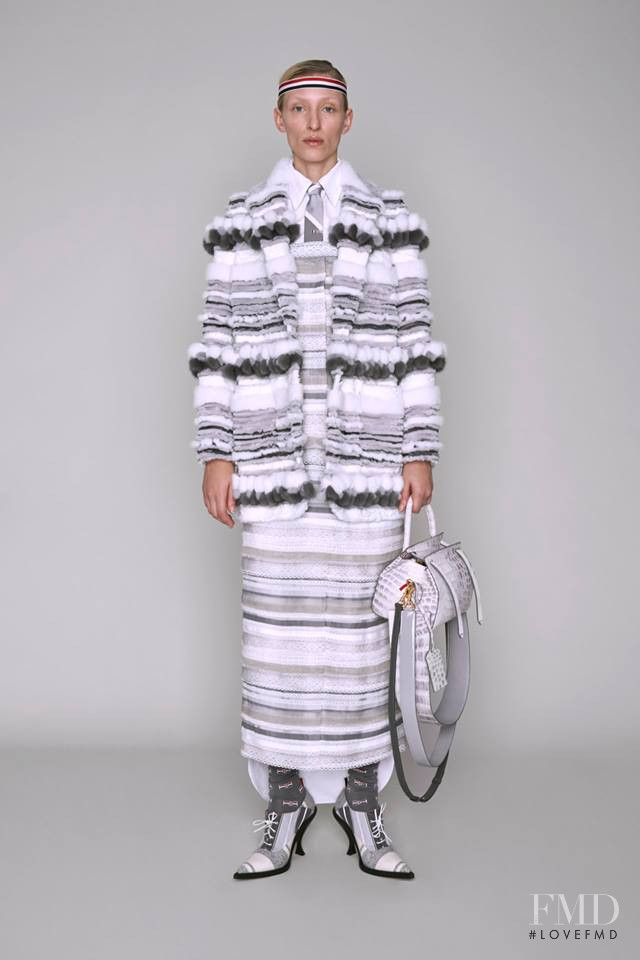 Maggie Maurer featured in  the Thom Browne lookbook for Pre-Fall 2019