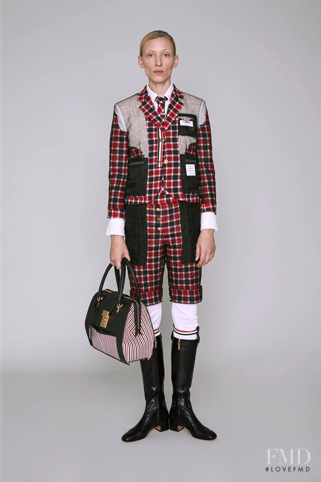 Maggie Maurer featured in  the Thom Browne lookbook for Pre-Fall 2019