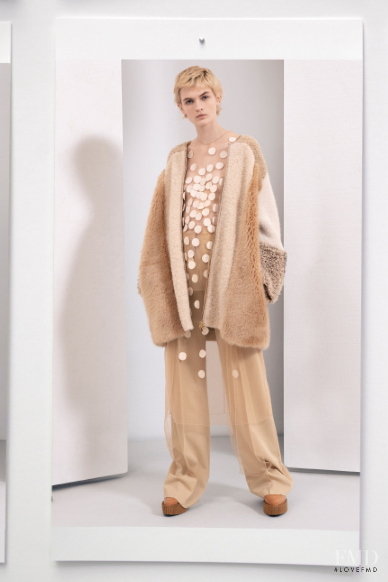 Lara Mullen featured in  the Stella McCartney lookbook for Pre-Fall 2019