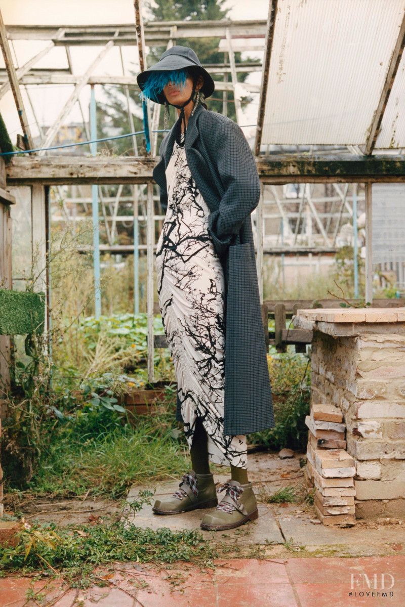 Annibelis Baez featured in  the Preen by Thornton Bregazzi lookbook for Pre-Fall 2019