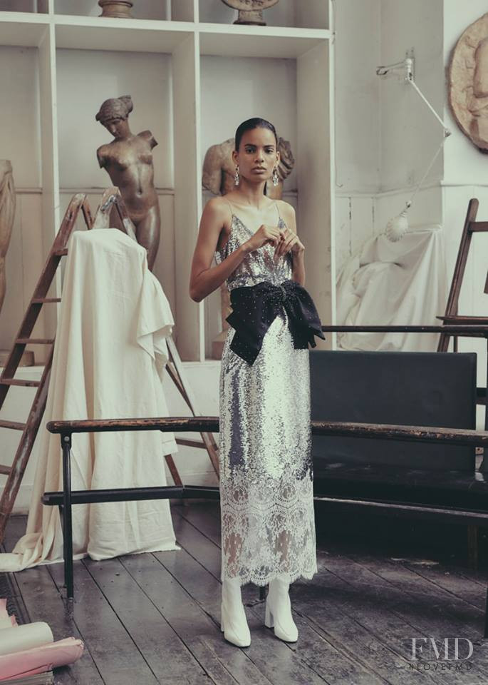 Annibelis Baez featured in  the Erdem fashion show for Pre-Fall 2019