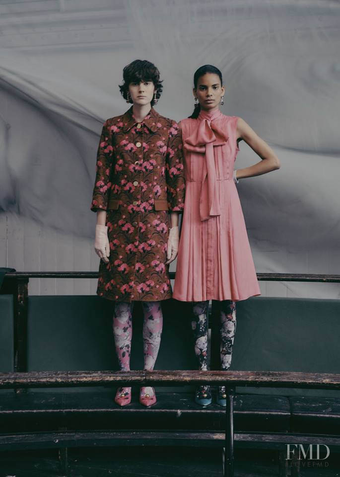 Annibelis Baez featured in  the Erdem fashion show for Pre-Fall 2019