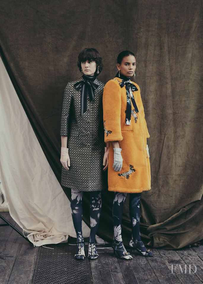 Annibelis Baez featured in  the Erdem fashion show for Pre-Fall 2019