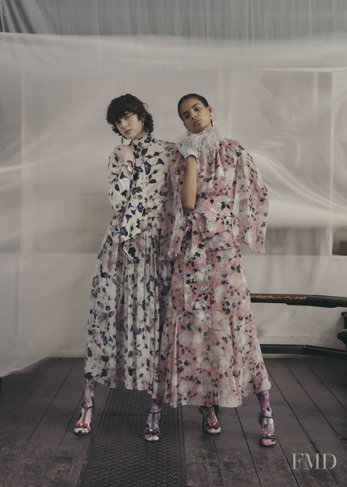 Annibelis Baez featured in  the Erdem fashion show for Pre-Fall 2019