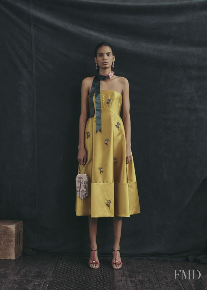 Annibelis Baez featured in  the Erdem fashion show for Pre-Fall 2019