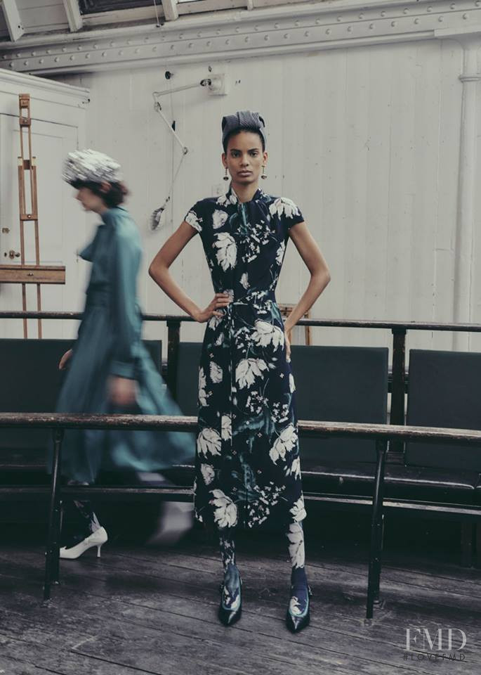 Annibelis Baez featured in  the Erdem fashion show for Pre-Fall 2019