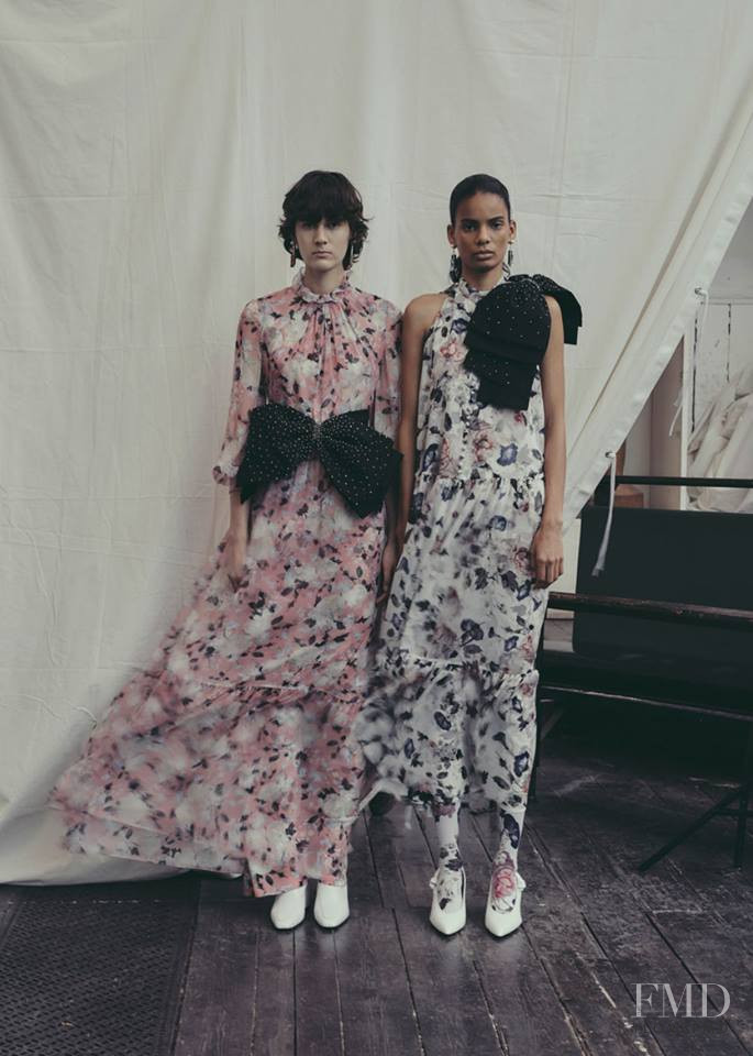 Annibelis Baez featured in  the Erdem fashion show for Pre-Fall 2019