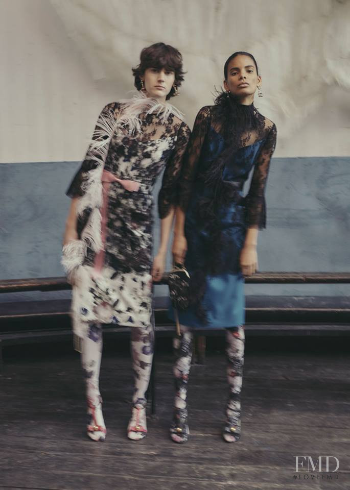 Annibelis Baez featured in  the Erdem fashion show for Pre-Fall 2019