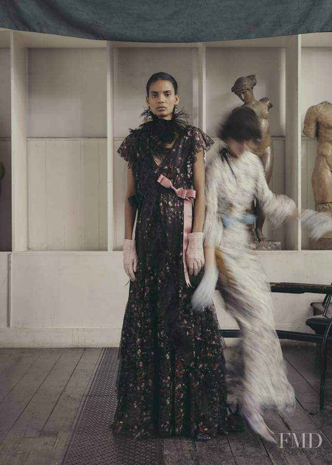 Annibelis Baez featured in  the Erdem fashion show for Pre-Fall 2019