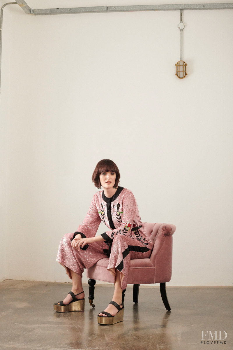 Sam Rollinson featured in  the Temperley London lookbook for Pre-Fall 2019