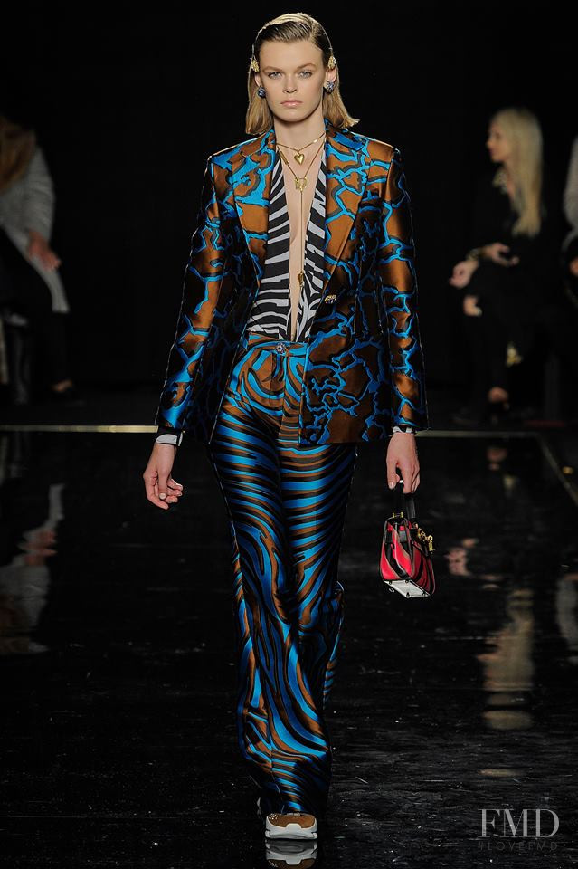 Cara Taylor featured in  the Versace fashion show for Pre-Fall 2019