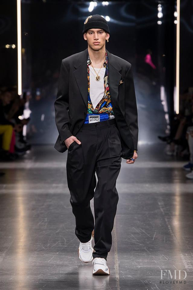 Alexis Chaparro featured in  the Versace fashion show for Autumn/Winter 2019