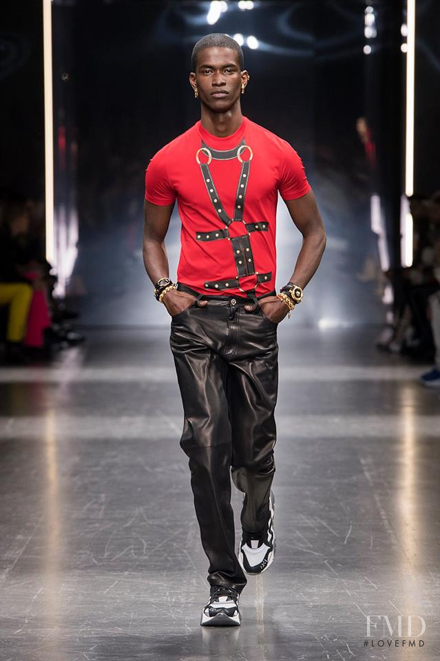 Salomon Diaz featured in  the Versace fashion show for Autumn/Winter 2019
