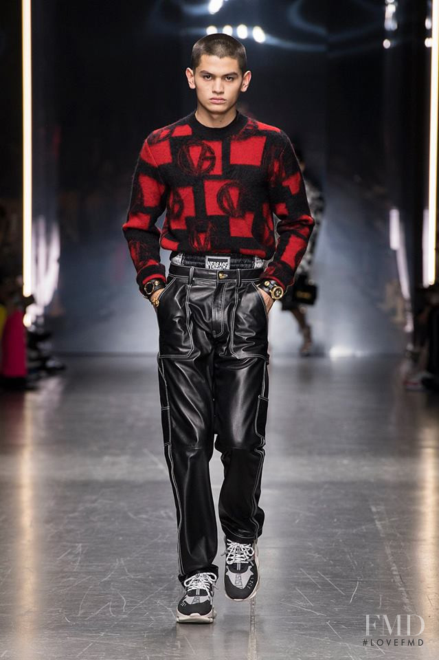 Sakua Kambong featured in  the Versace fashion show for Autumn/Winter 2019