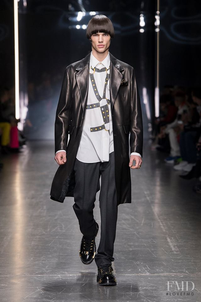 Fernando Lindez featured in  the Versace fashion show for Autumn/Winter 2019