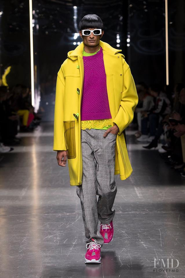Rishi Robin featured in  the Versace fashion show for Autumn/Winter 2019