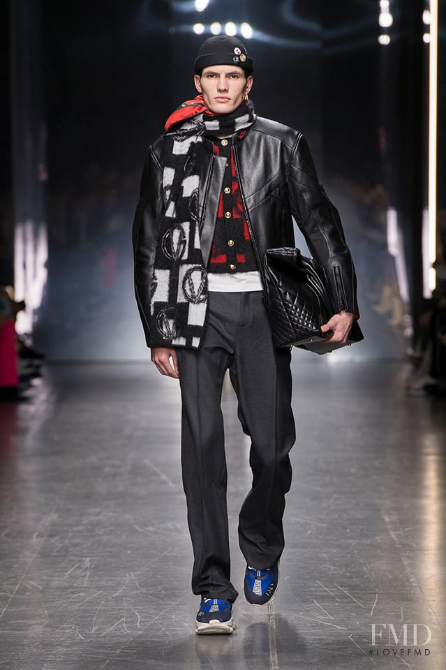 Islam Dulatov featured in  the Versace fashion show for Autumn/Winter 2019