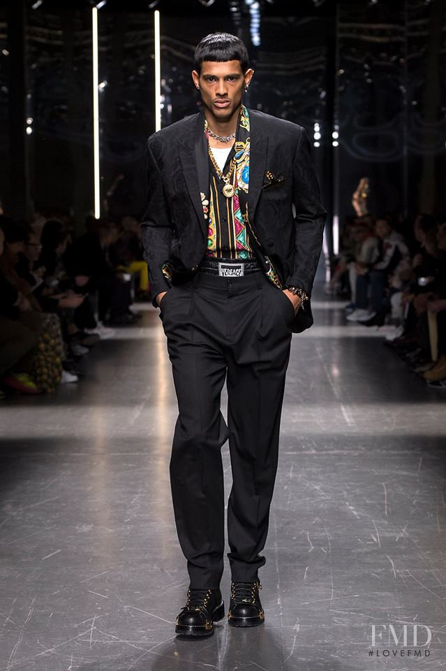 Jonas Barros featured in  the Versace fashion show for Autumn/Winter 2019