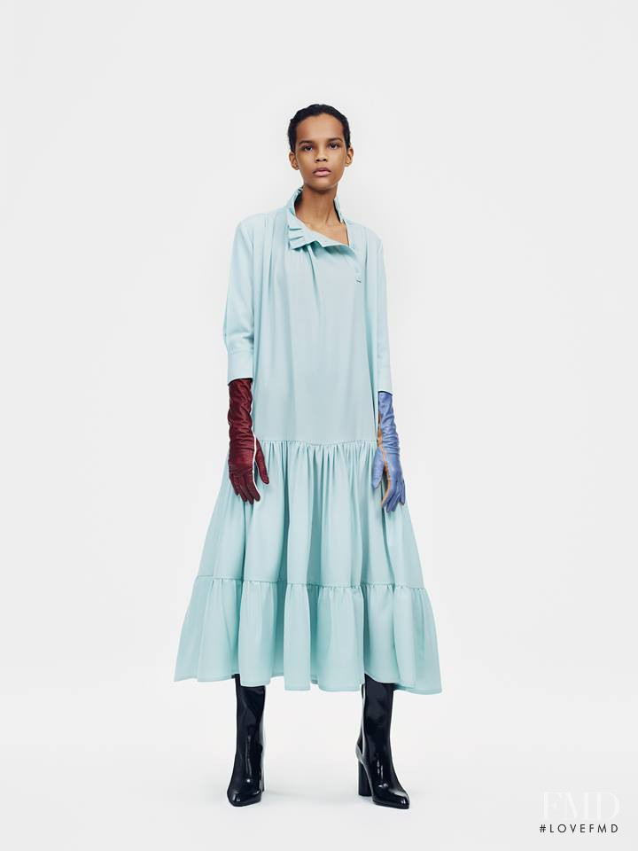 Natalia Montero featured in  the Calvin Klein 205W39NYC lookbook for Pre-Fall 2019
