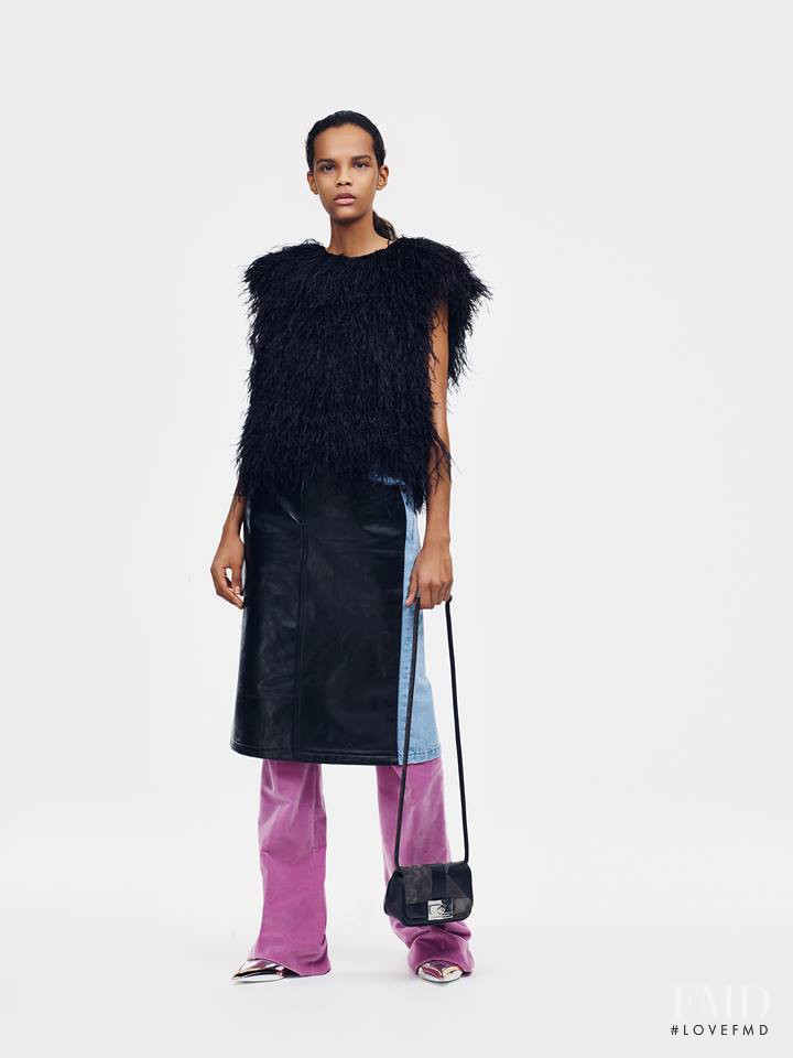 Natalia Montero featured in  the Calvin Klein 205W39NYC lookbook for Pre-Fall 2019