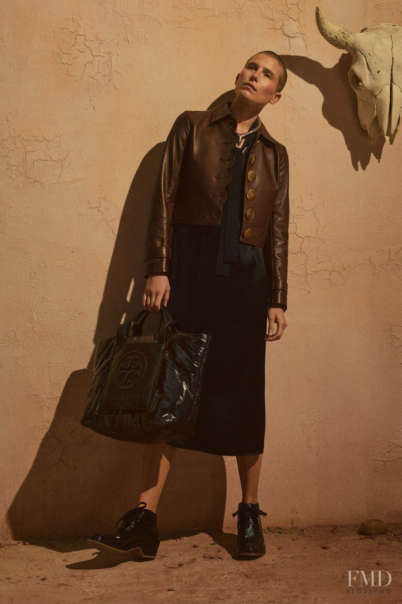 Dree Hemingway featured in  the Tory Burch lookbook for Pre-Fall 2019