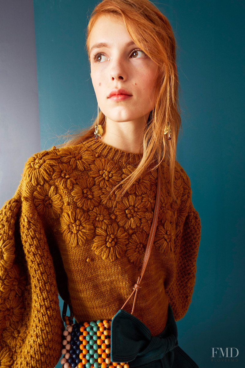 Yeva Podurian featured in  the Ulla Johnson lookbook for Pre-Fall 2019