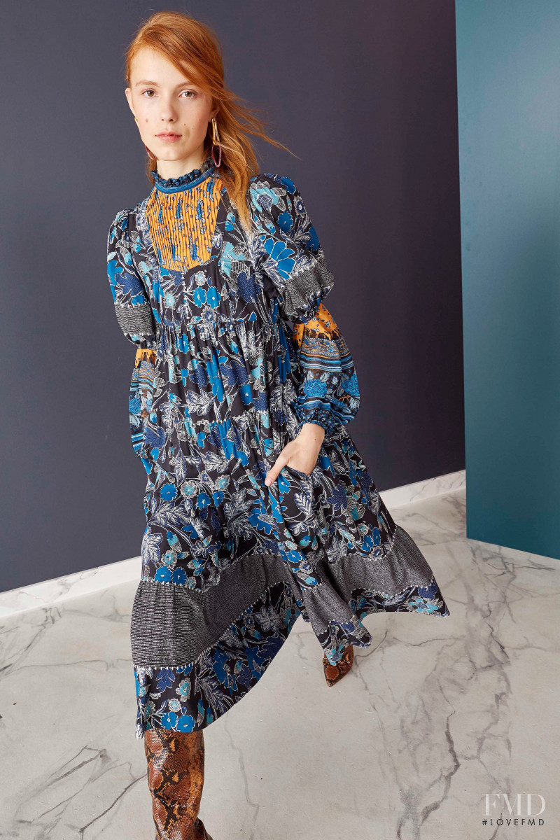 Yeva Podurian featured in  the Ulla Johnson lookbook for Pre-Fall 2019