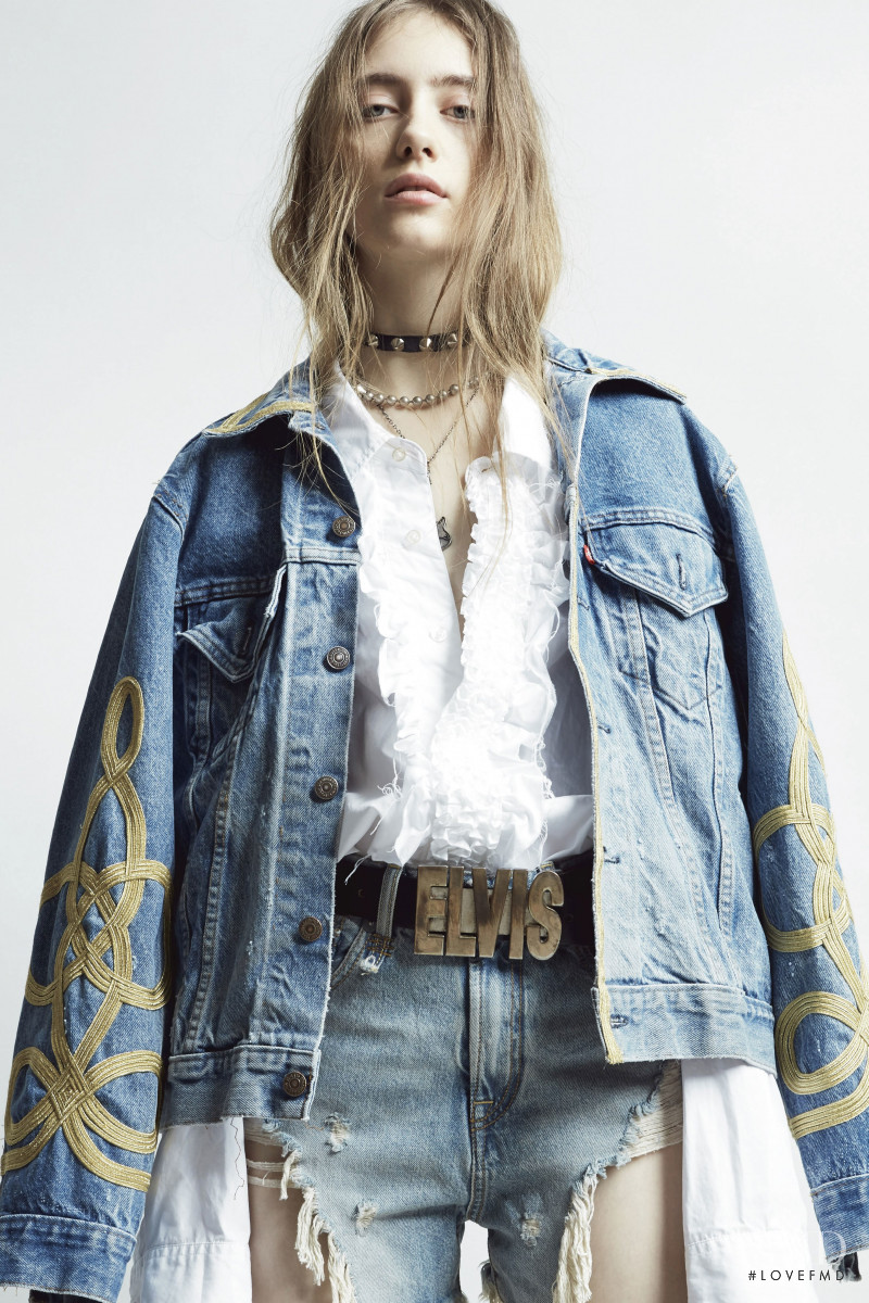 Lia Pavlova featured in  the R13 lookbook for Pre-Fall 2019