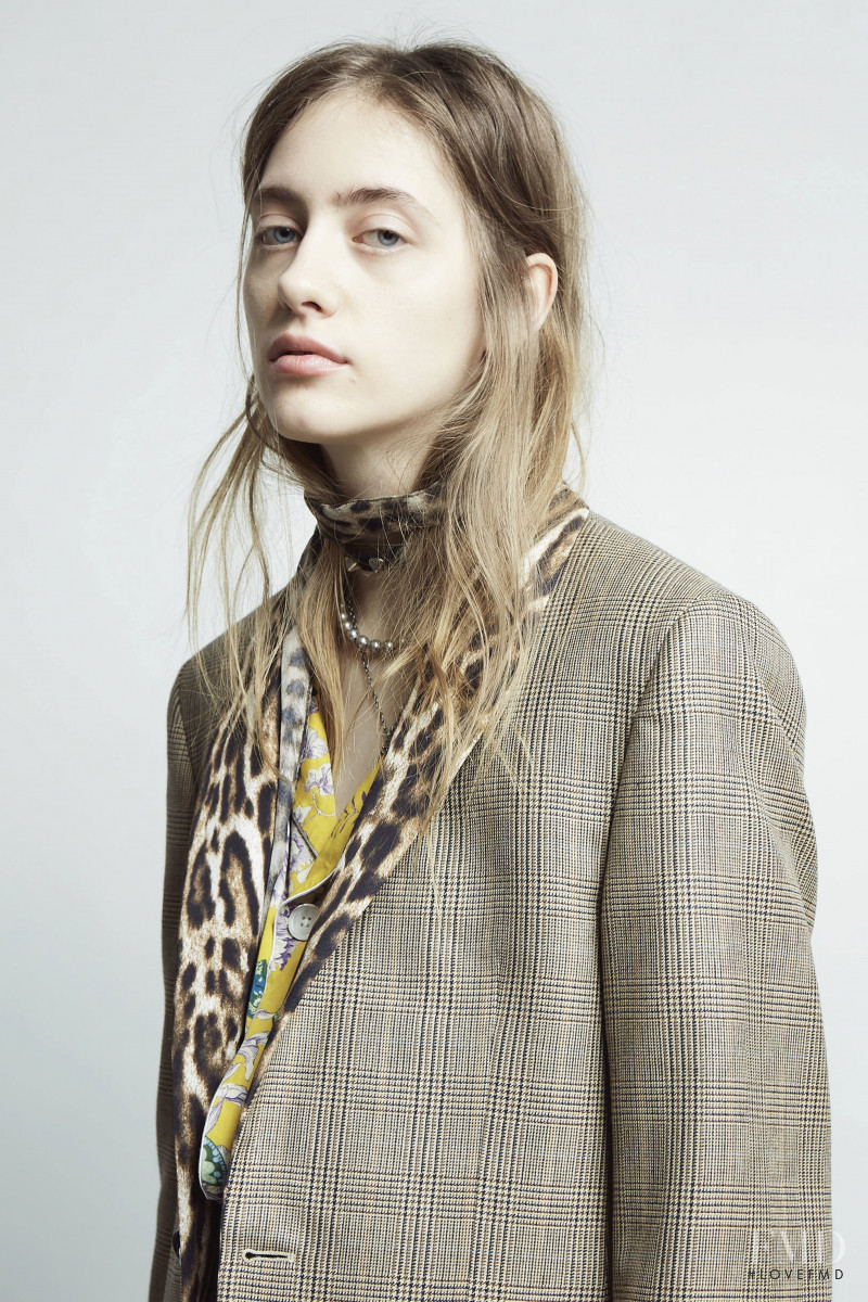 Lia Pavlova featured in  the R13 lookbook for Pre-Fall 2019