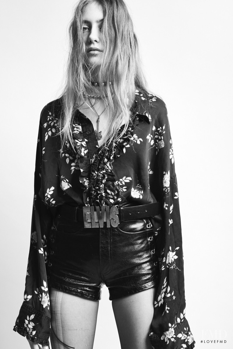 Lia Pavlova featured in  the R13 lookbook for Pre-Fall 2019