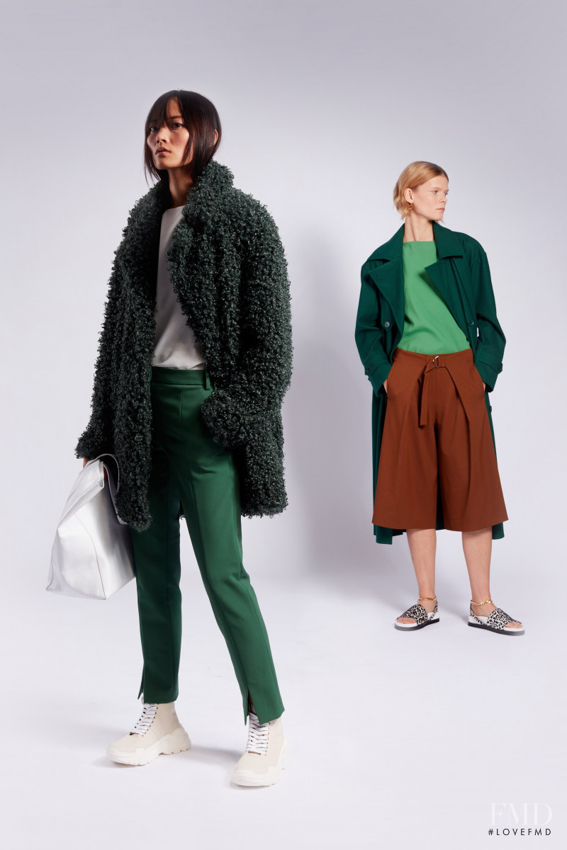 Irina Kravchenko featured in  the Tibi lookbook for Pre-Fall 2019