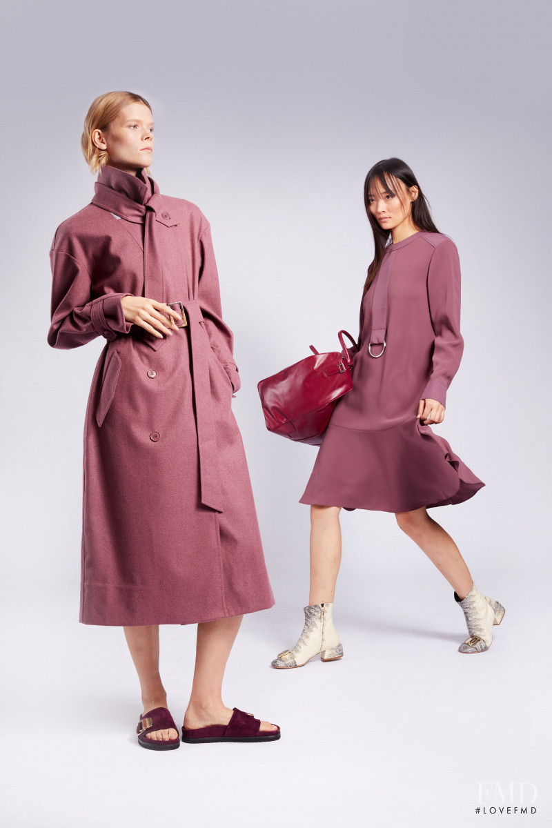 Irina Kravchenko featured in  the Tibi lookbook for Pre-Fall 2019