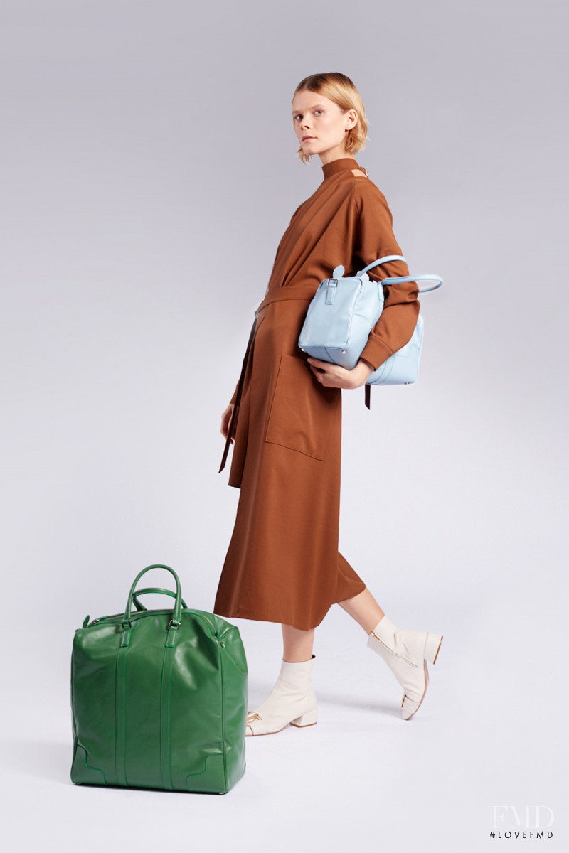 Irina Kravchenko featured in  the Tibi lookbook for Pre-Fall 2019