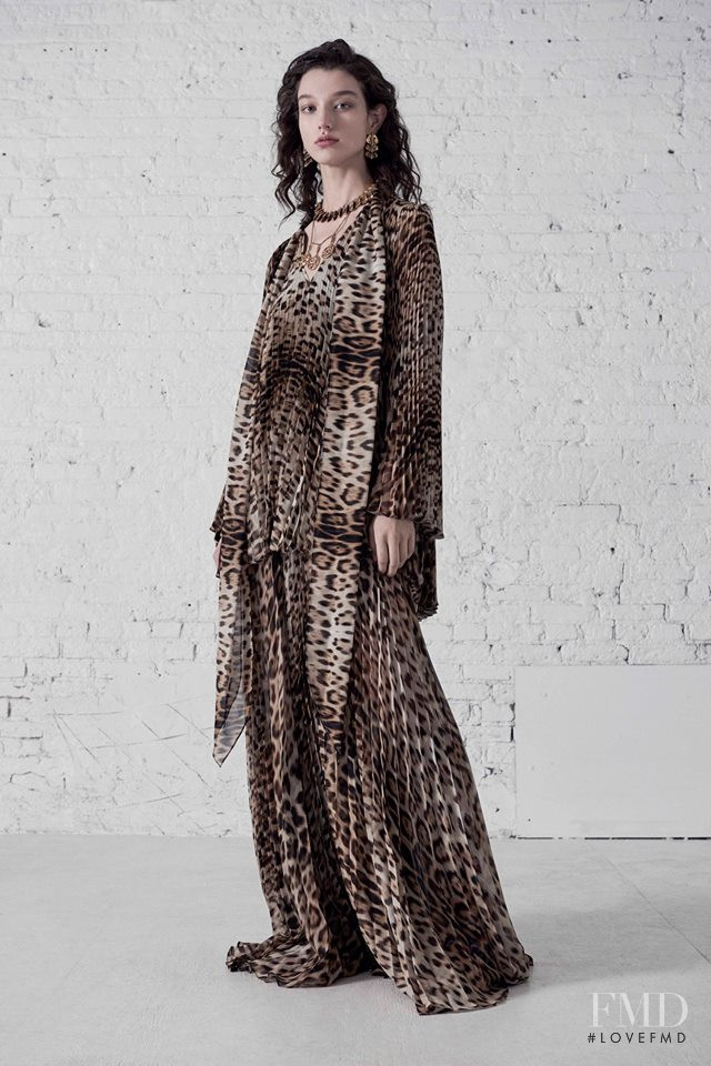 McKenna Hellam featured in  the Roberto Cavalli lookbook for Pre-Fall 2019