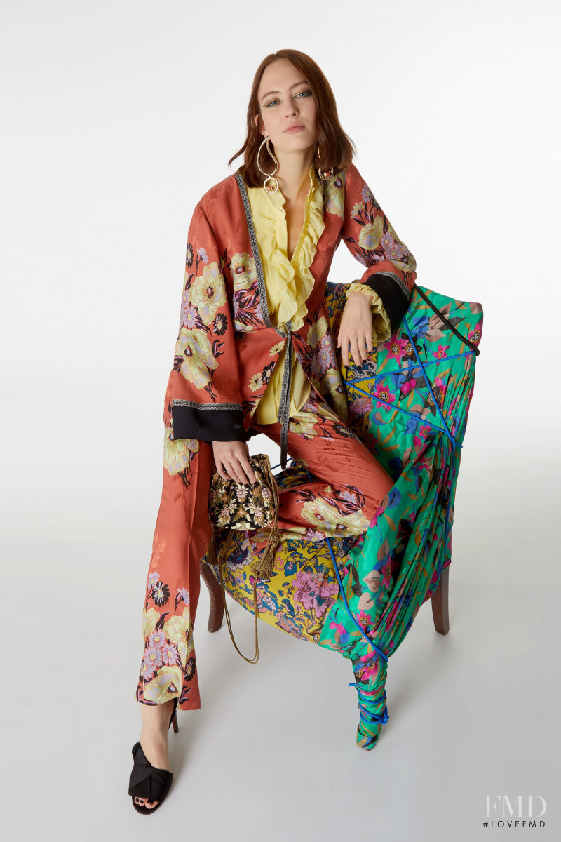 Ania Chiz featured in  the Etro lookbook for Pre-Fall 2019