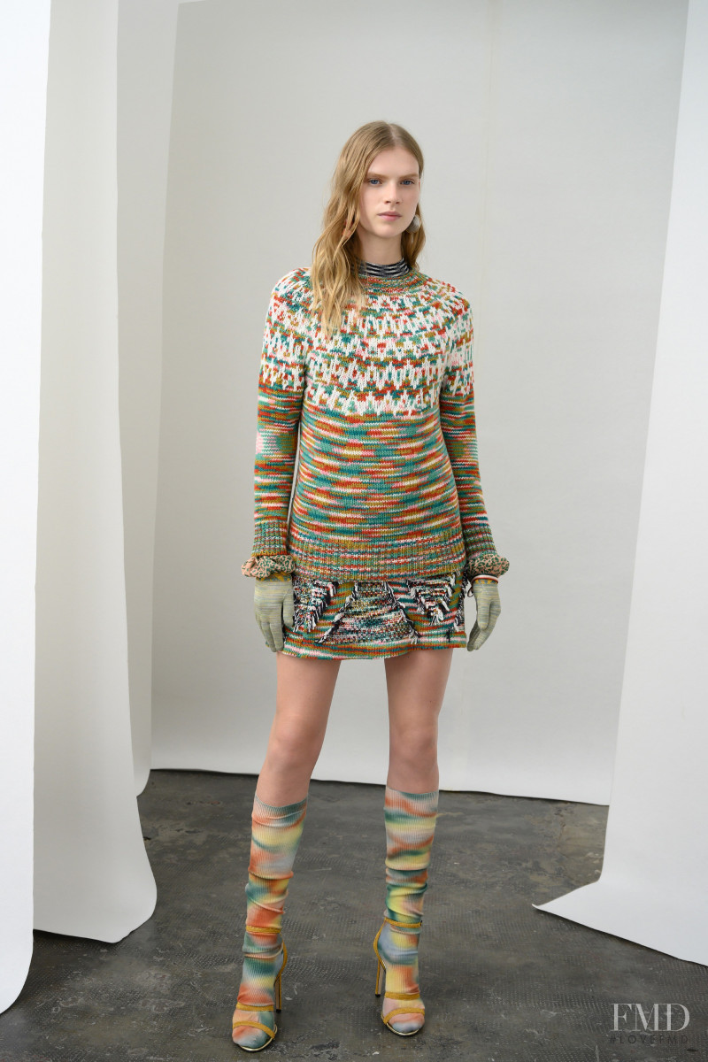 Sara Eirud featured in  the Missoni lookbook for Pre-Fall 2019