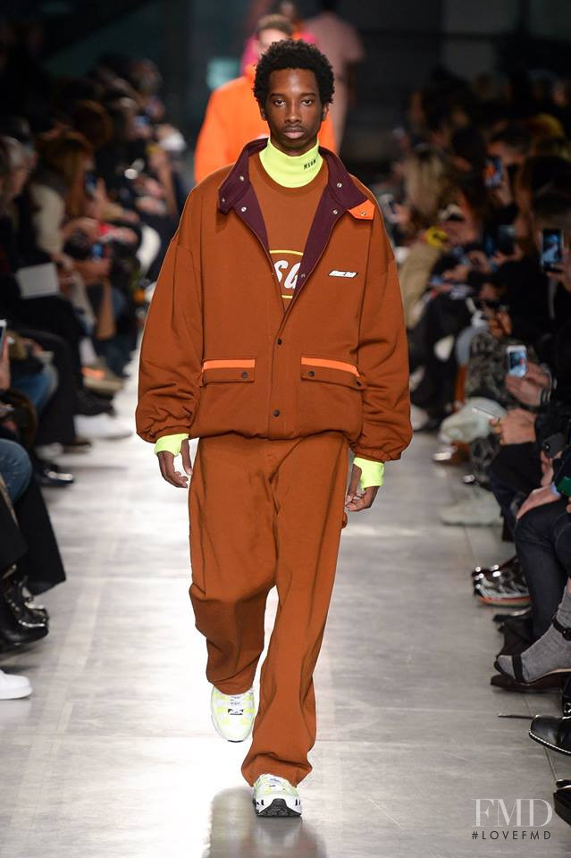 Benoit Michel featured in  the MSGM fashion show for Autumn/Winter 2019