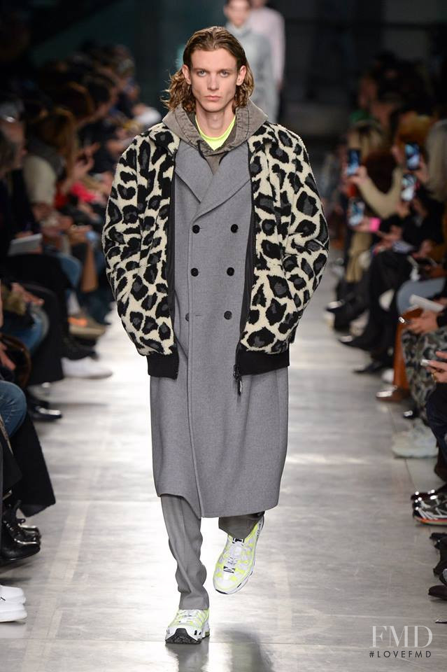 Jai Piccone featured in  the MSGM fashion show for Autumn/Winter 2019